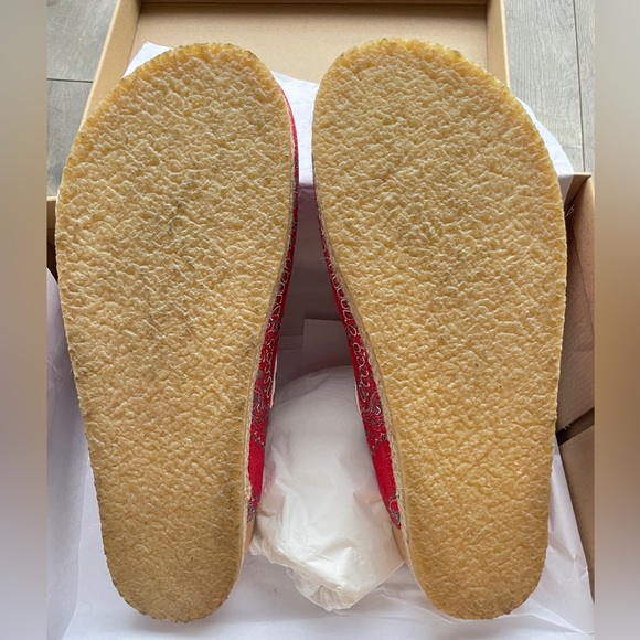 NEW 44/45 11/12 US Yuketen SAL 1 Red bandana suede leather sandals Crepe - Picture 7 of 16